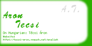 aron tecsi business card