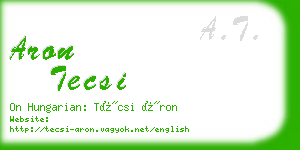 aron tecsi business card